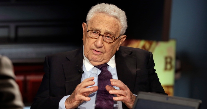 El exsecretario de Estado de Estados Unidos Henry Kissinger en una entrevista con Neil Cavuto para el programa "Cavuto Coast to Coast" en Fox Business Network, el 5 de junio de 2015, en Nueva York.