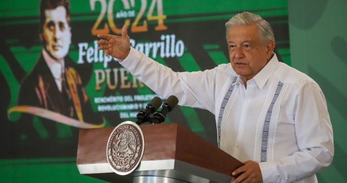 El Presidente Andrés Manuel López Obrador en Mérida, Yucatán.