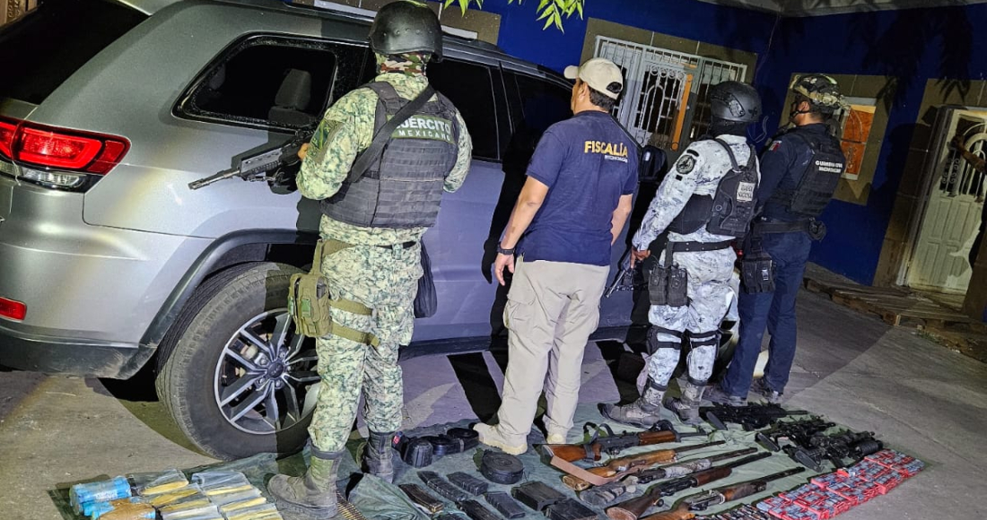 Soldados y policías mexicanos hallaron una pequeña fábrica utilizada para realizar un tipo de explosivo que normalmente se lanza con drones