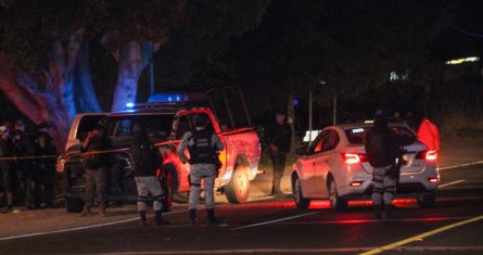 La Secretaría de Seguridad Ciudadana de Celaya confirmó el asesinato de cuatro policías municipales que viajaban en una patrulla en la comunidad de Santa Maria del Refugio. Foto: Diego Costa, Cuartoscuro