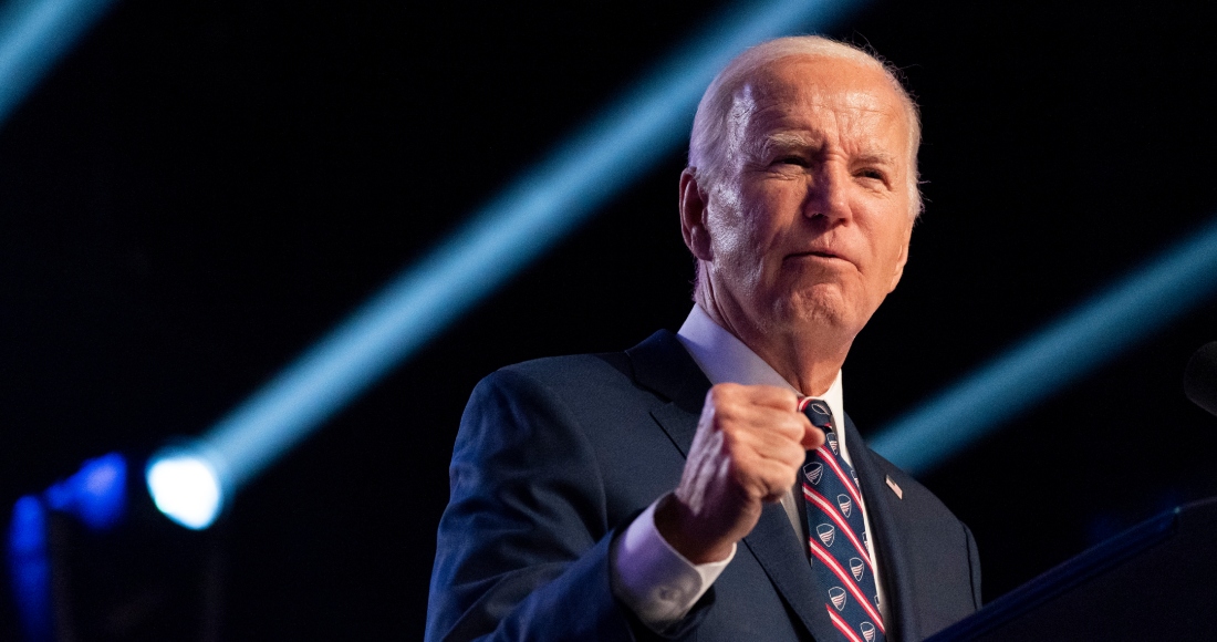 El Presidente Joe Biden durante un evento de campaña en Blue Pell, Pensilvania, el viernes 5 de enero de 2024.