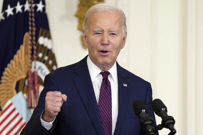 El Presidente Joe Biden durante un discurso en la Sala Este de la Casa Blanca, el 19 de enero de 2024, en Washington.