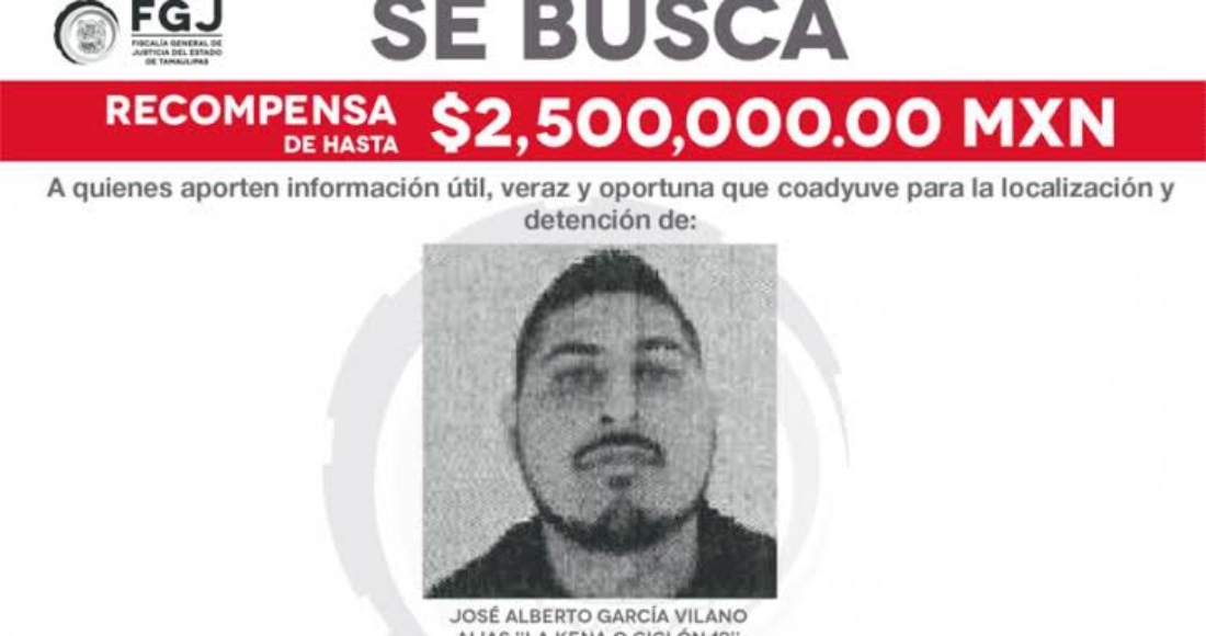 Autoridades federales informaron este jueves que lograron la captura de José Alberto "N", mejor conocido como "La Kena" o "Ciclón 19", quien es el presunto líder de Los Ciclones, uno de los brazos armados del Cártel del Golfo. Foto: FGJ Tamaulipas