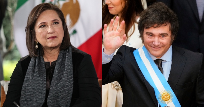 Xóchitl Gálvez y Javier Milei.