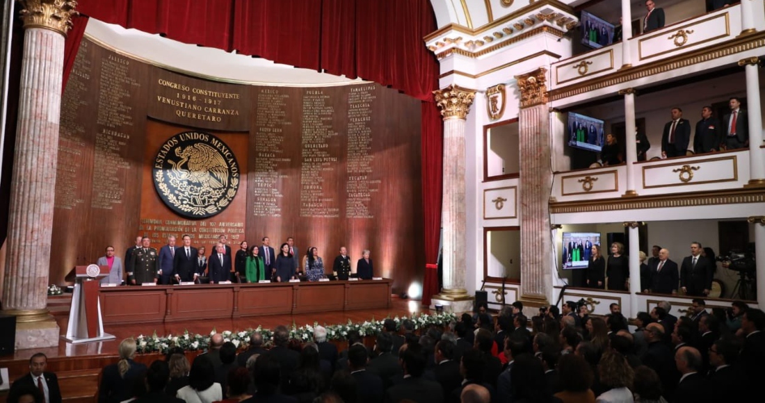 Ceremonia por el 107 Aniversario de la Promulgación de la Constitución.