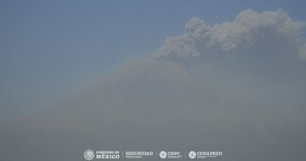 El volcán Popocatépetl.