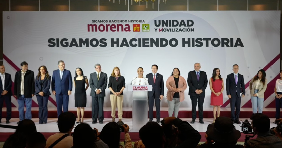 Claudia Sheinbaum Pardo, candidata presidencial de la izquierda, presentó este jueves a su equipo de campaña.