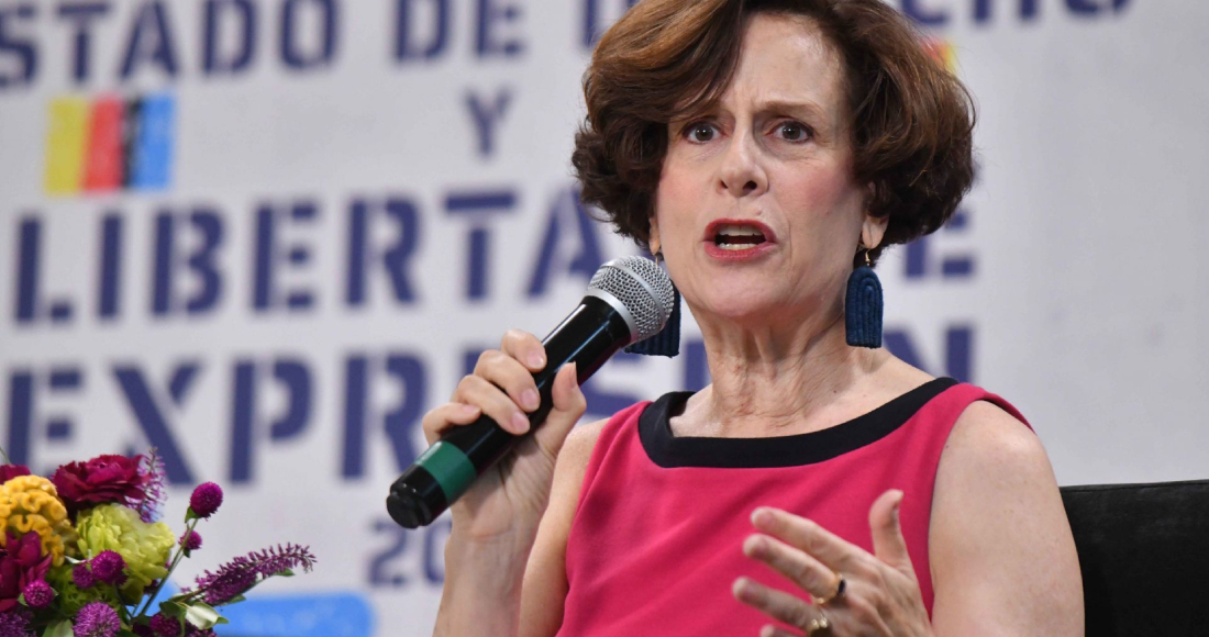 Denise Dresser, periodista, durante su participación en el foro “Estado de derecho y libertad de expresión 2023”, en el marco del Día Internacional del Acceso Universal a la Información Imagen Ilustrativa.