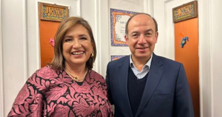 Xóchitl Gálvez y Felipe Calderón en España.