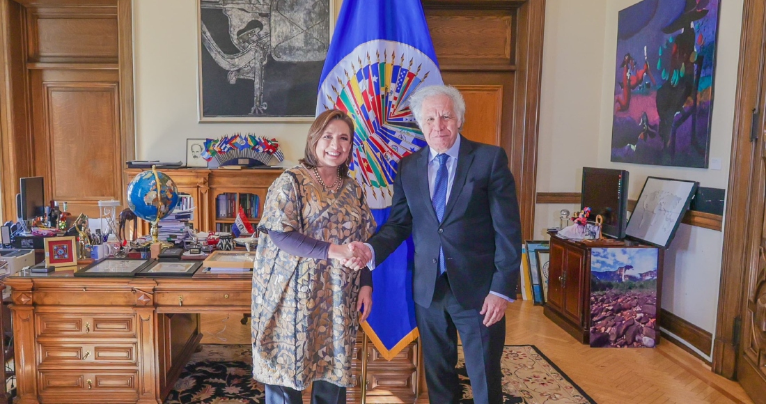 Xóchitl Gálvez y Luis Almagro.