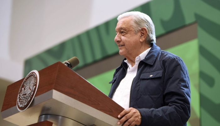 Andrés Manuel López Obrador, presidente de México, durante la conferencia matutina.