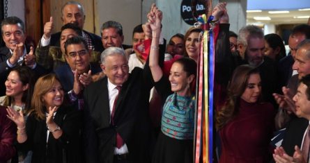 El Presidente Andrés Manuel López Obrador y Claudia Sheinbaum Pardo.