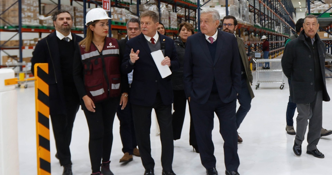 El Presidente Andrés Manuel López Obrador puso en marcha las operaciones de la Megafarmacia del Bienestar, el 29 de diciembre de 2023.