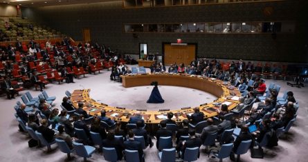 Vista general de una reunión del Consejo de Seguridad en la sede de Naciones Unidas, viernes 22 de marzo de 2024. Rusia y China el viernes vetaron una resolución auspiciada por Estados Unidos que reclamaba un “cese de fuego inmediato y sostenido”.