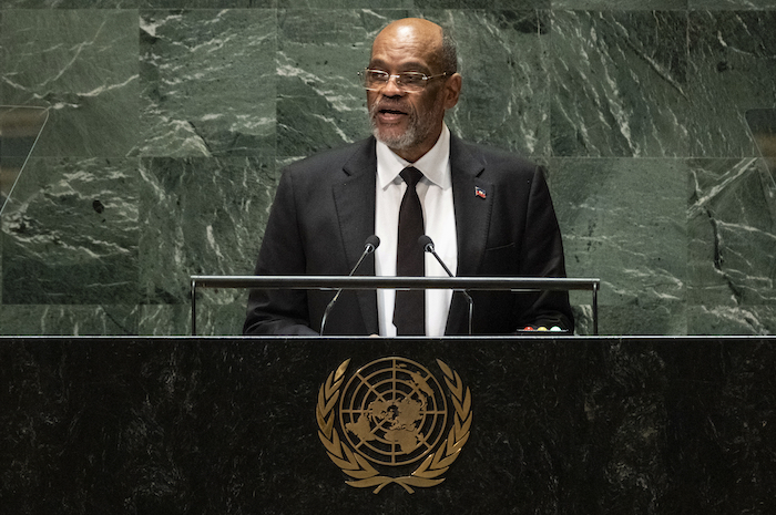 El Primer Ministro haitiano Ariel Henry en la Asamblea General de la ONU, el 22 de septiembre de 2023.