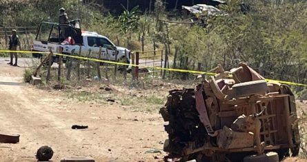 Tres campesinos fallecieron el martes por la explosión de una mina terrestre en el estado de Michoacán.