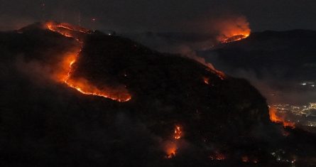 Un incendio forestal en Chiapas.