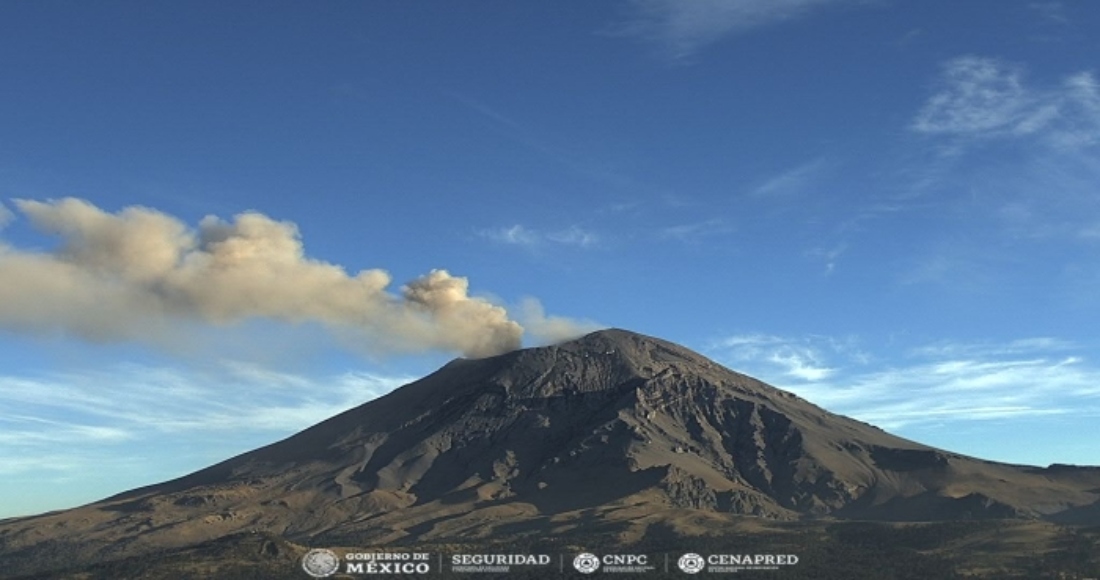 Exhalaciones del volcán popocatepetl, 5 de marzo de 2024.