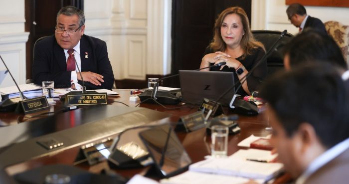 Presidenta Dina Boluarte encabeza sesión del Consejo de Ministros.