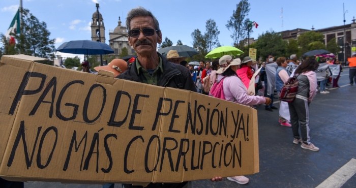 Protesta de pensionados y jubilados.