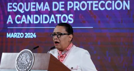 Rosa Icela Rodríguez Velázquez, titular de la Secretaría de Seguridad y Protección Ciudadana (SSPC), presentó el esquema de protección para las y los candidatos que buscarán un cargo de elección popular en las elecciones del próximo 2 de junio, y dio a conocer que hasta el corte del 4 de marzo, se han recibido 23 solicitudes.