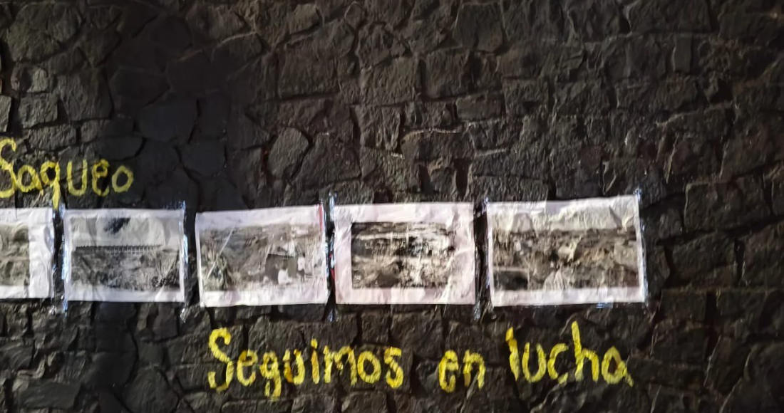 Fotografías en pared del Estadio Azteca muestran una historia de despejo.