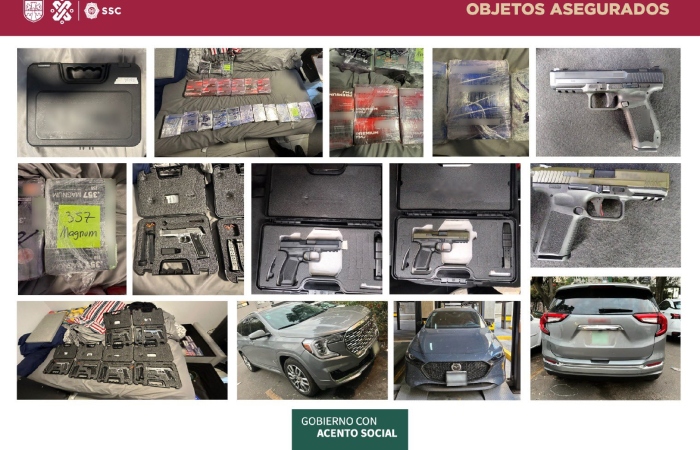 Elementos de la Secretaría de Seguridad Ciudadana (SSC) de la Ciudad de México detuvieron a una mujer que presuntamente vendía armas de fuego en la Alcaldía Coyoacán.