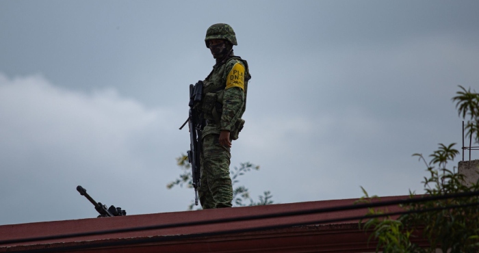 Un militar en Zacatecas.