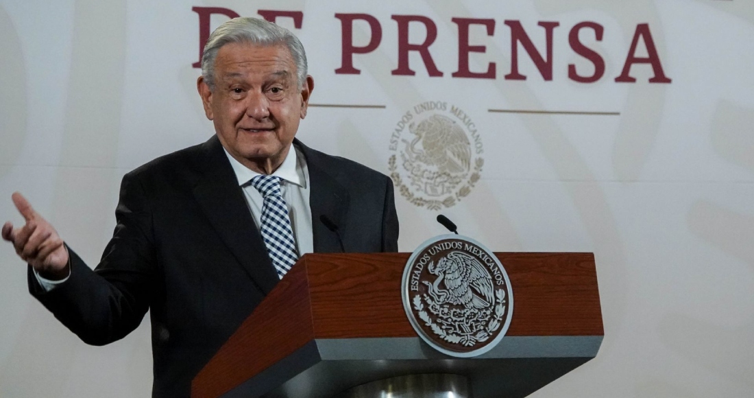 Andrés Manuel López Obrador, Presidente de México, durante la conferencia matutina desde Palacio Nacional.