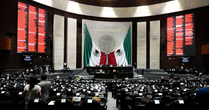 Interior de la Cámara de Diputados.