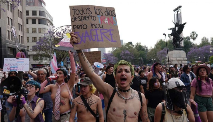 En el marco o del Día Internacional de la Visibilidad Trans, personas de la comunidad no binarie marcharon para exigir una Ley Integral Trans, que aborde como en Argenitna o en España, el acceso a la salud de la comunidad. La protesta inicio en el Senado de la República y termino en Palacio Nacional, donde hubo enfrentamientos con elementos de la policía. 