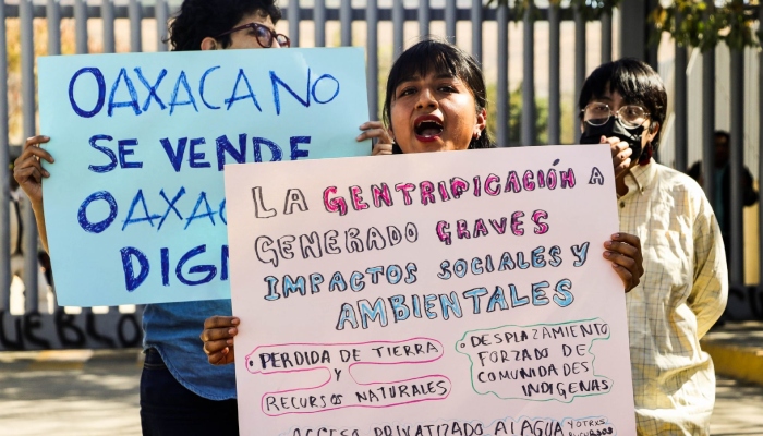 La Ciudad de México con es la única entidad que sufre el fenómeno de la gentrificación en el país. En Oaxaca, ciudadanas y ciudadanos protestaron el 24 de enero para que el Gobierno local garantice el derecho a la vivienda y combata el despojo.