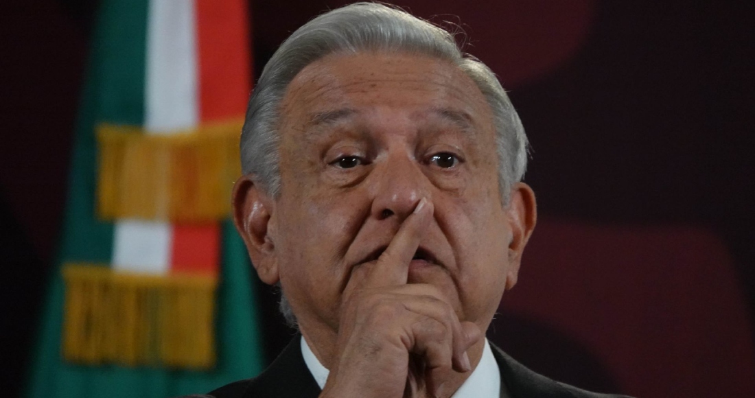 Andrés Manuel López Obrador, Presidente de México, durante la conferencia desde Palacio Nacional.