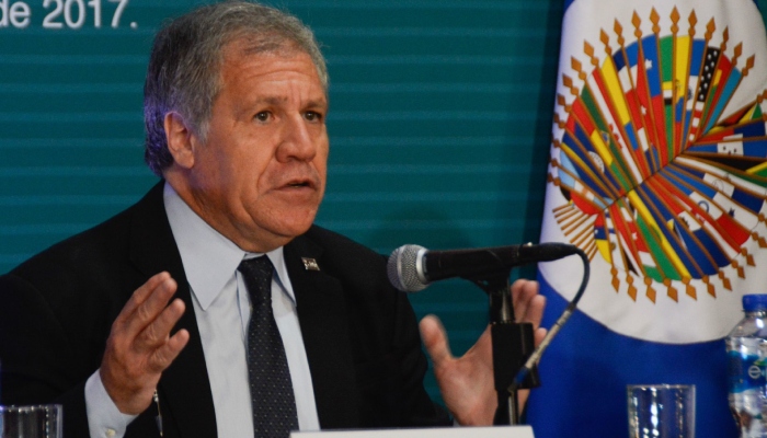 Luis Almagro, Secretario General de la OEA, ofreció una conferencia de prensa en el marco del XLVII Periodo Ordinario de Sesiones de la Asamblea General de la Organización de los Estados Americanos, que se desarrollará hasta el 21 de junio.