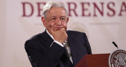 Andrés Manuel López Obrador, Presidente de México, durante conferencia de prensa en Palacio Nacional donde se habló del problema de inseguridad en Chiapas.