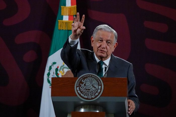 Andrés Manuel López Obrador, Presidente de México, encabezó ayer la conferencia matutina desde Palacio Nacional. Foto: Galo Cañas, Cuartoscuro