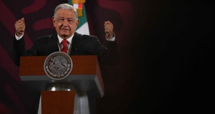 El Presidente Andrés Manuel López Obrador en conferencia de prensa.