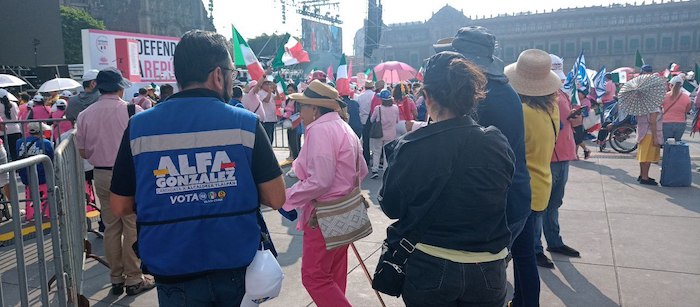 El PAN, PRI y PRD retomaron sus colores este domingo en la concentración de la "Marea Rosa", a la que acudieron miles de personas en el Zócalo de la Ciudad de México.