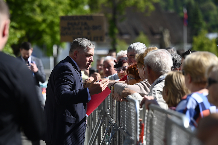 El Primer Ministro de Eslovaquia Robert Fico en Handlova, Eslovaquia, el 15 de mayo de 2024.