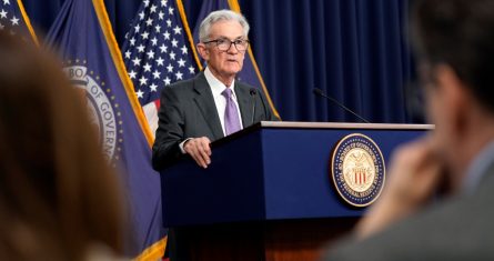 El presidente de la Reserva Federal de Estados Unidos, Jerome Powell, en conferencia de prensa en la sede de la institución en Washington, el 20 de marzo de 2024.