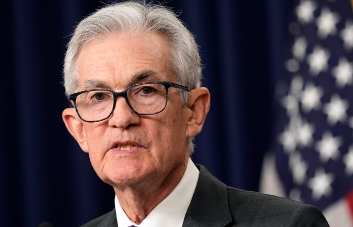 El presidente de la Reserva Federal, Jerome Powell, en conferencia de prensa en las oficinas de la Fed en Washington, el 20 de marzo de 2024.