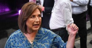 Xóchitl Gálvez, candidata presidencial de la coalición Fuerza y Corazón por México (PAN, PRI y PRD), durante su llegada al Tercer Debate Presidencial.