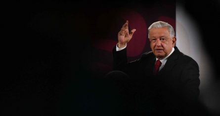 El Presidente Andrés Manuel López Obrador en conferencia de prensa.