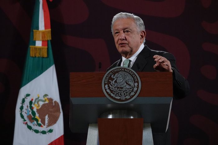 El Presidente Andrés Manuel López Obrador en su conferencia de prensa matutina del martes 23 de julio de 2024.