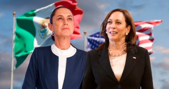 Claudia Sheinbaum y Kamala Harris.