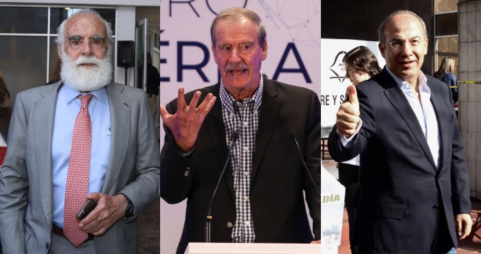 Diego Fernández de Cevallos, Vicente Fox y Felipe Calderón.