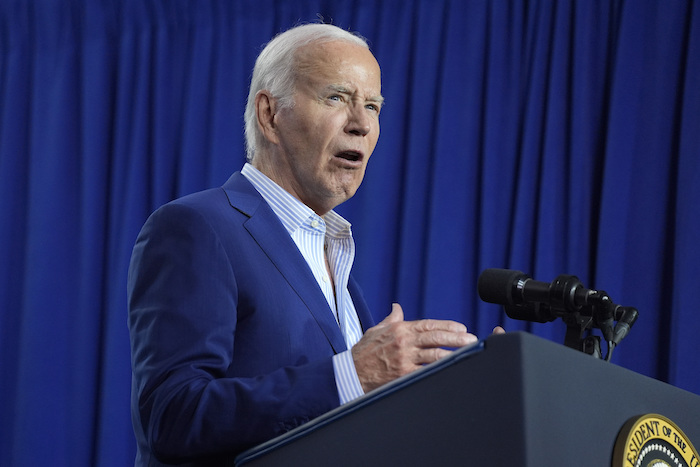 El Presidente de Estados Unidos, Joe Biden, habla el 28 de junio de 2024, en Nueva York.