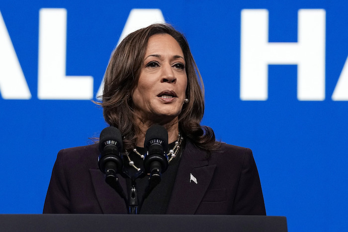 La Vicepresidenta, Kamala Harris, habla en la 88va. Convención Nacional de la Federación Estadounidense de Maestros, el jueves 25 de julio de 2024, en Houston.