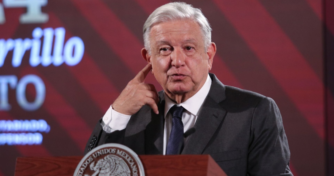 Andrés Manuel López Obrador, Presidente de México, durante conferencia matutina en Palacio Nacional.