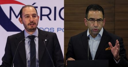 Marko Cortés y Javier Lozano en diferentes eventos.